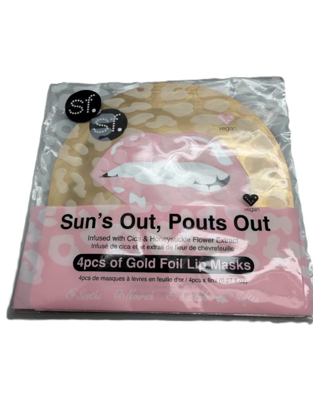 SF Glow Sun's Out Pouts Out 4pc Gold Foil Lip Mask